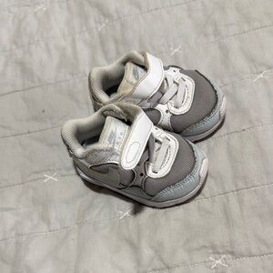 Kids Gray and White Sneakers